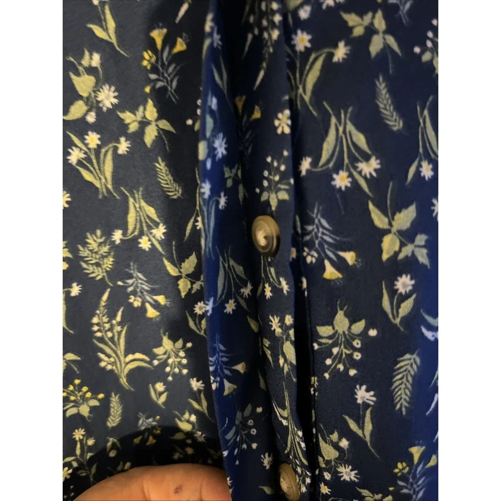 Jachs Girlfriend New York Women's XL Shirt Long Sleeve Floral Blue‎ Green - Picture 5 of 7